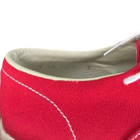 ***SOLD*** Mens Prada Italian Luxury Lace Up Sneakers Size 8 Red White - Picture 5 of 6